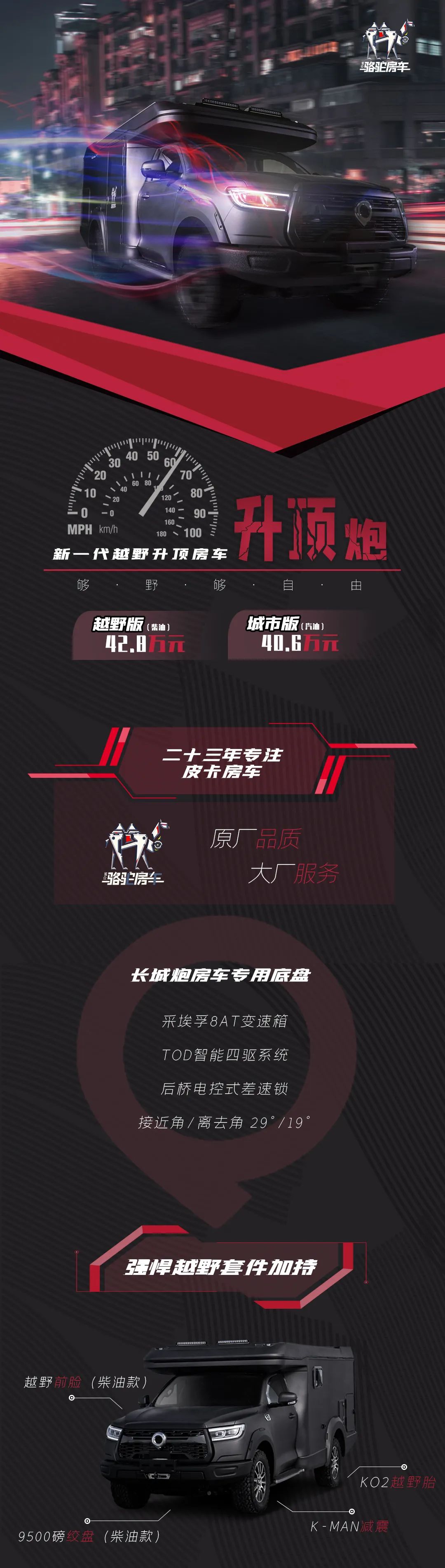 駱駝房車升頂炮正式發布！