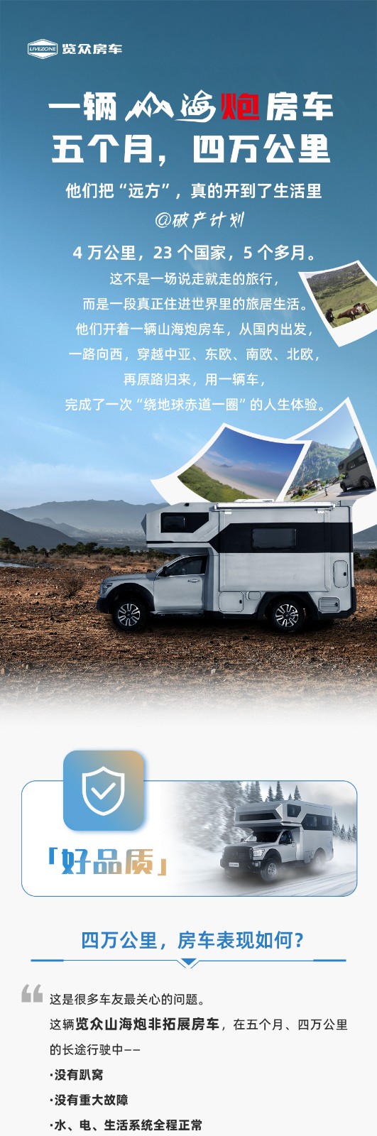 5個月，4萬公里，山海炮房車是陪他們走完23個國家的房車